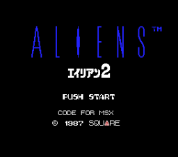 Aliens - Alien 2 Title Screen
